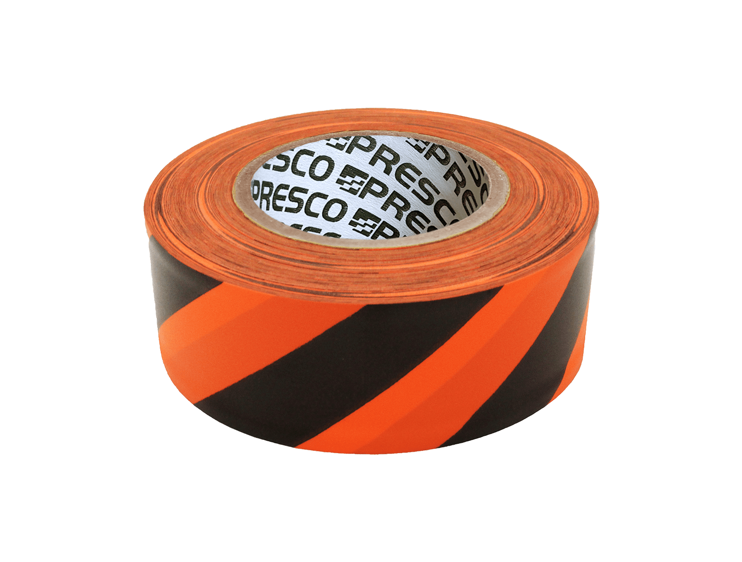 Presco Polka Dot Patterned Roll Flagging Tape x 50 yds. 1-3/16 in Neon Orange and Black Polka Dot 