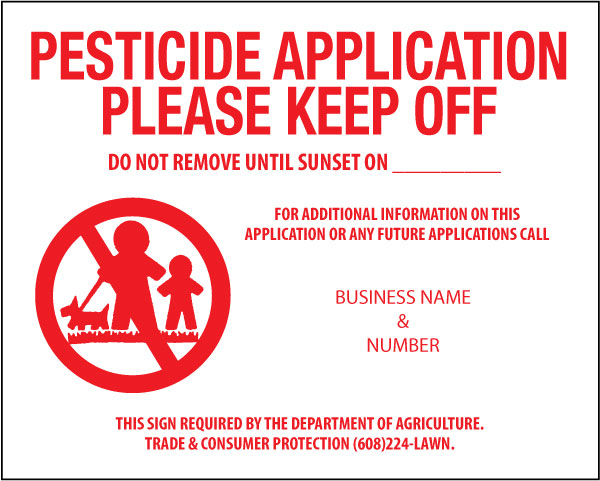 Wisconsin Pesticide Notification Sign Laws and Regulations